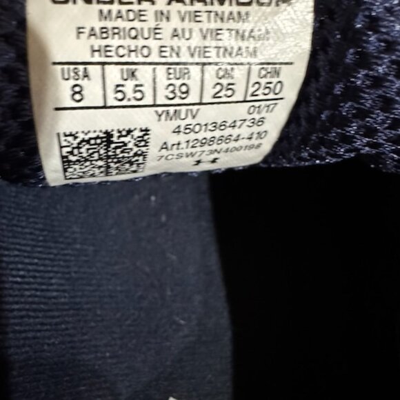 Under Armour Running shoe purple/black size 8 - Picture 6 of 6